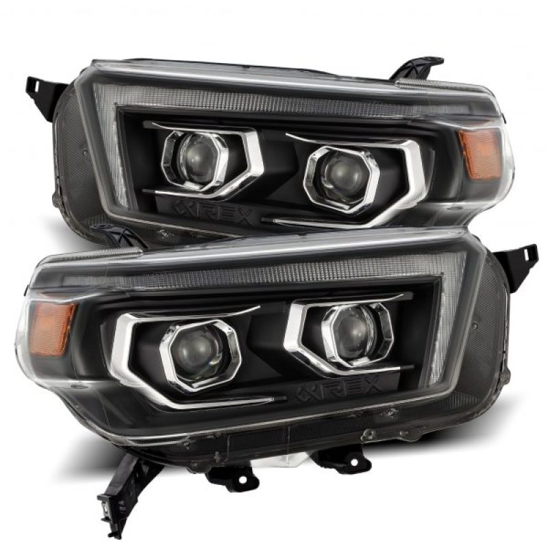 AlphaRex PRO-Series Projector Headlights Plank Style Black for 10-13 Toyota 4Runner 880755