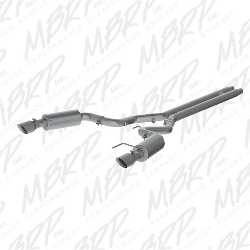 MBRP T409 3"Cat Back Dual Split Rear Exit 4.5"Tips(Street)For 15-17Ford Mustang GT5.0Convertible S7239409