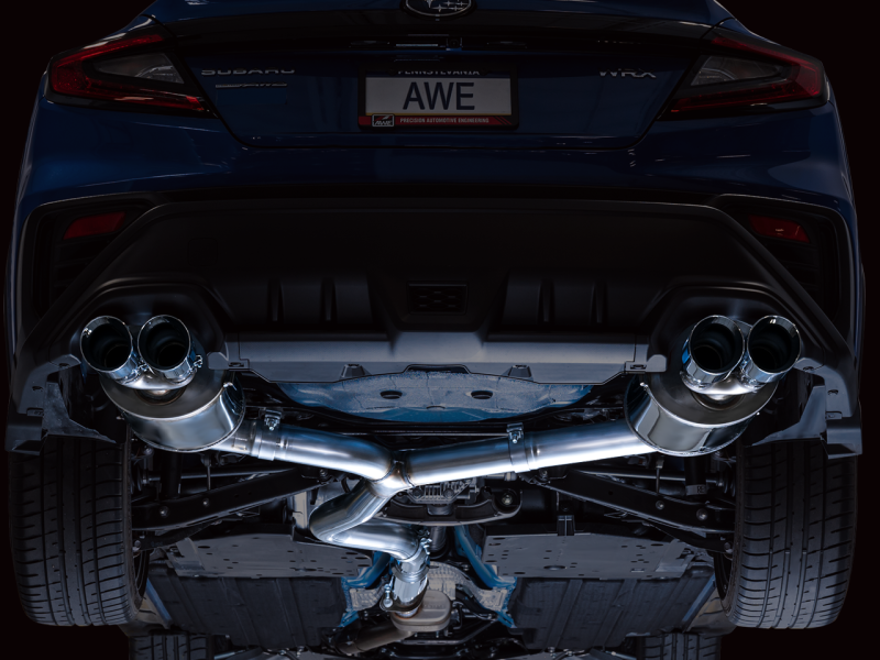 AWE Tuning Touring Edition Exhaust - Chrome Silver Tips for 2022+ VB Subaru WRX 3015-42979