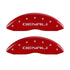 MGP 4 Caliper Covers Engraved Front & Rear Denali Red finish silver ch