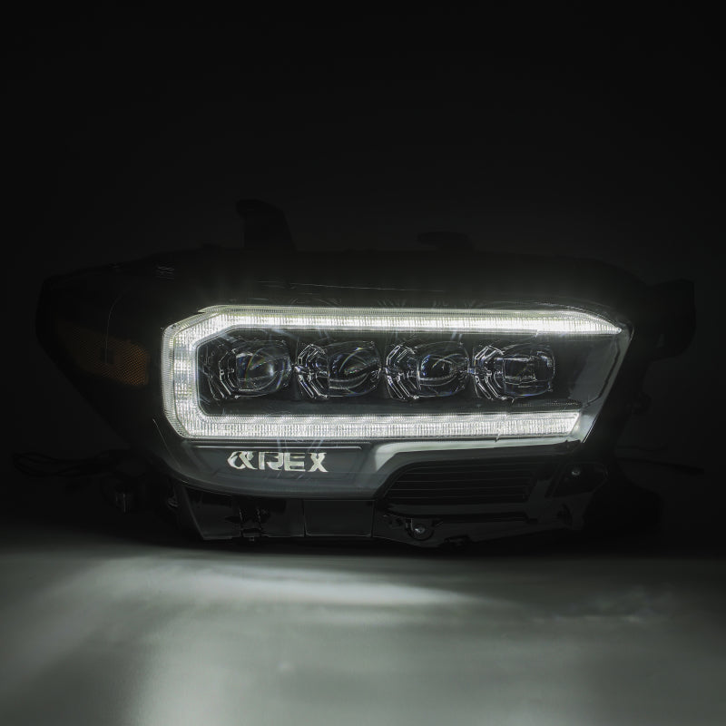 AlphaRex NOVA LED Projector Headlight Plank Style Alpha Black for 16-20 Toyota Tacoma 880705