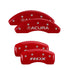 MGP 4 Caliper Covers Front Acura Rear RDX Red Finish Silver Characters (Req 18in+ Wheel)