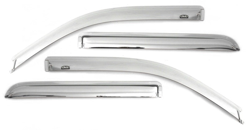 AVS 16-18 Nissan Titan XD Crew Cab Ventvisor Front & Rear Window Deflectors 4pc - Chrome