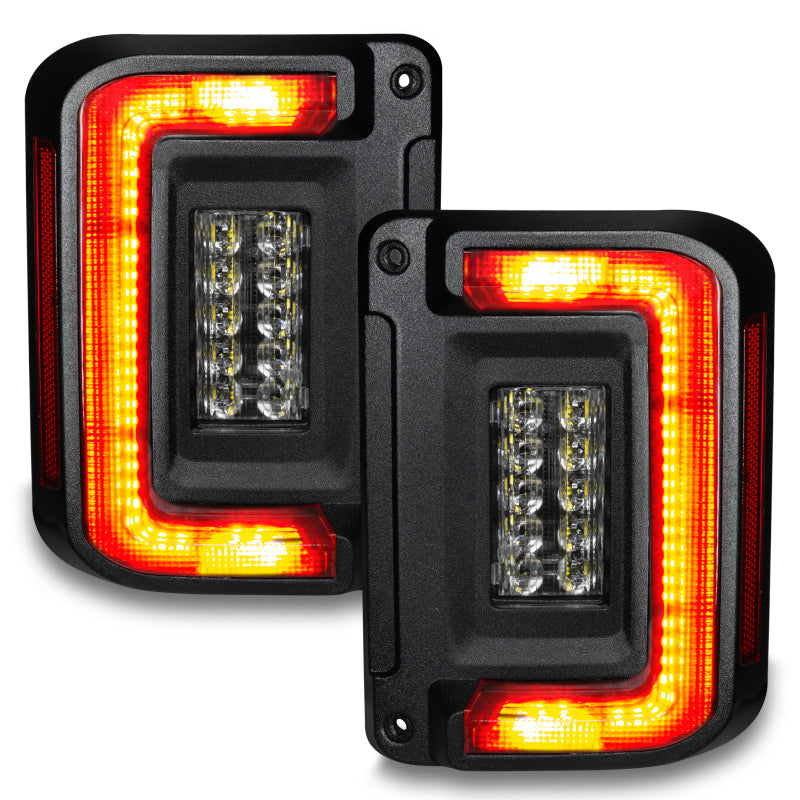 ORACLE Lighting Flush Mount Standard Red LED Tail Lights for 2007-2017 Jeep Wrangler JK 5891-504
