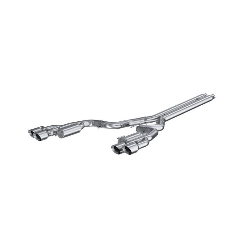 MBRP T304 3" Cat Back w/Quad 4" Dual Wall Tip Race Version For 18-23 Ford Mustang GT 5.0L S7207304