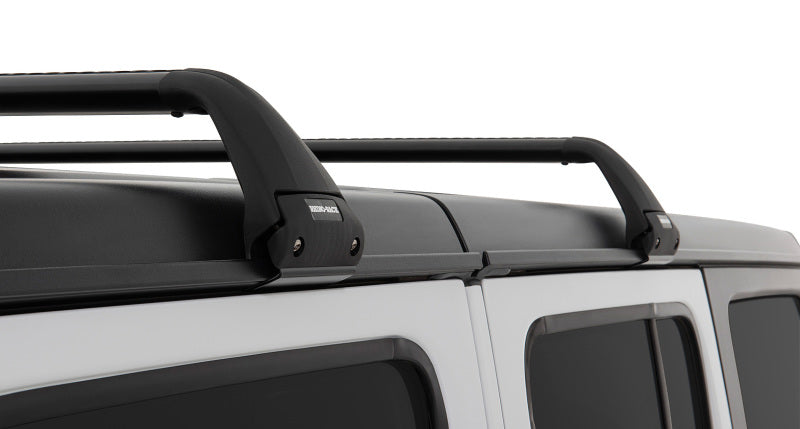 Rhino-Rack 07-22 Jeep Wrangler JK/JL 4 Door Hard Top Vortex SG 2 Bar Roof Rack - Black