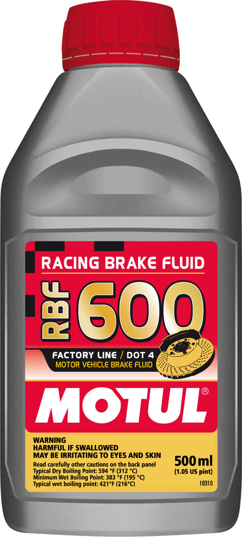 MOTUL RBF 600 Racing DOT 4 100% Synthetic Brake Fluid 1/2L (Set of 12 Units) 100949