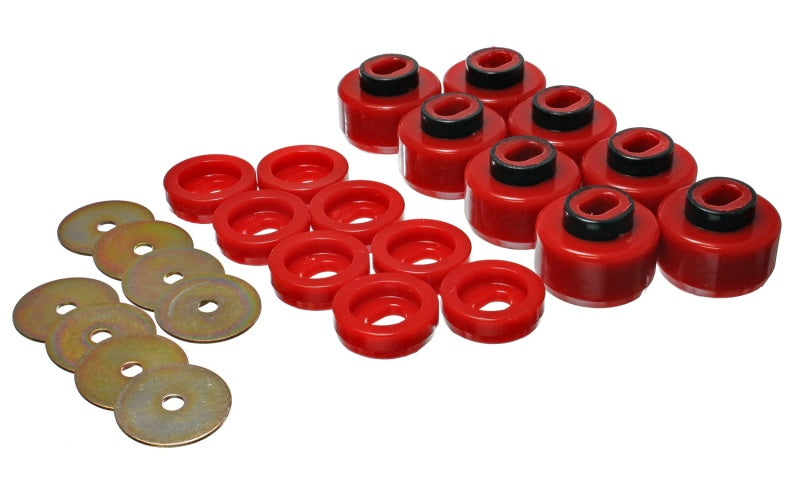 Energy Suspension 99-06 Silverado C1500/K1500 / 01-06 Silverado C2500/K2500 Red Body(cab) Mount Set