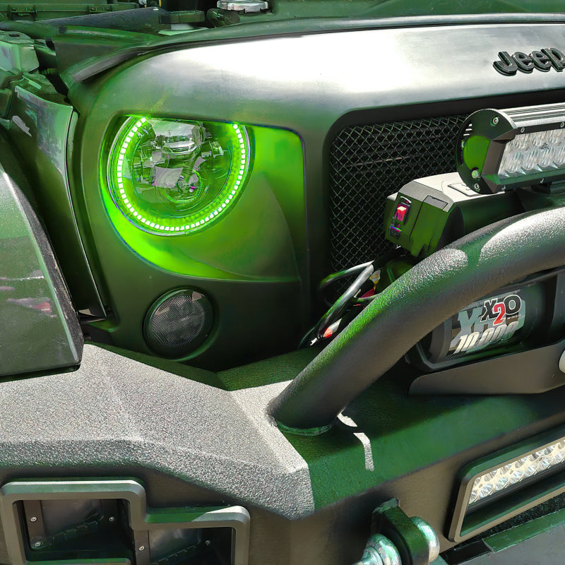 ORACLE Lighting High Powered LED Headlights 7in (Black Bezel) - ColorSHIFT w/No Controller 5769-334