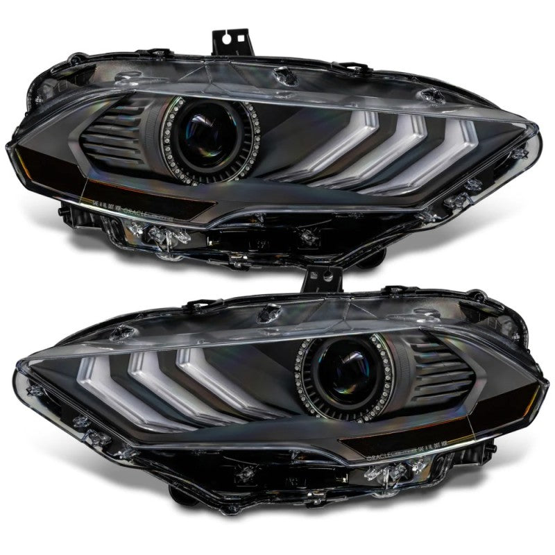 Oracle Lighting Dynamic ColorSHIFT LED Headlights - Black Series for 18-23 Ford Mustang 8204-332