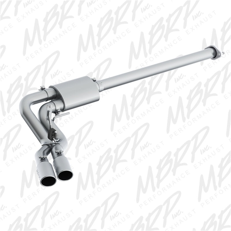 MBRP Single Side Pre-Axle Dual Exit T409 3" Cat Back (Race) For 15-20 Ford F-150 S5260409