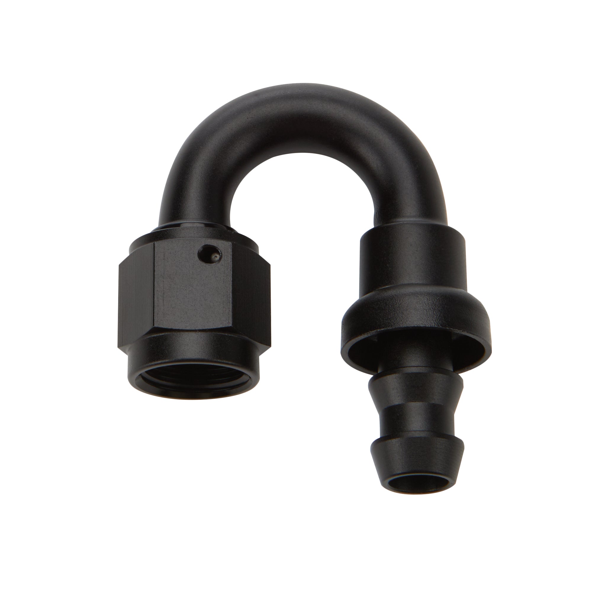 Allstar Performance Black Aluminum Pushlock Hose End 180 Degree Elbow -12 AN ALL49485