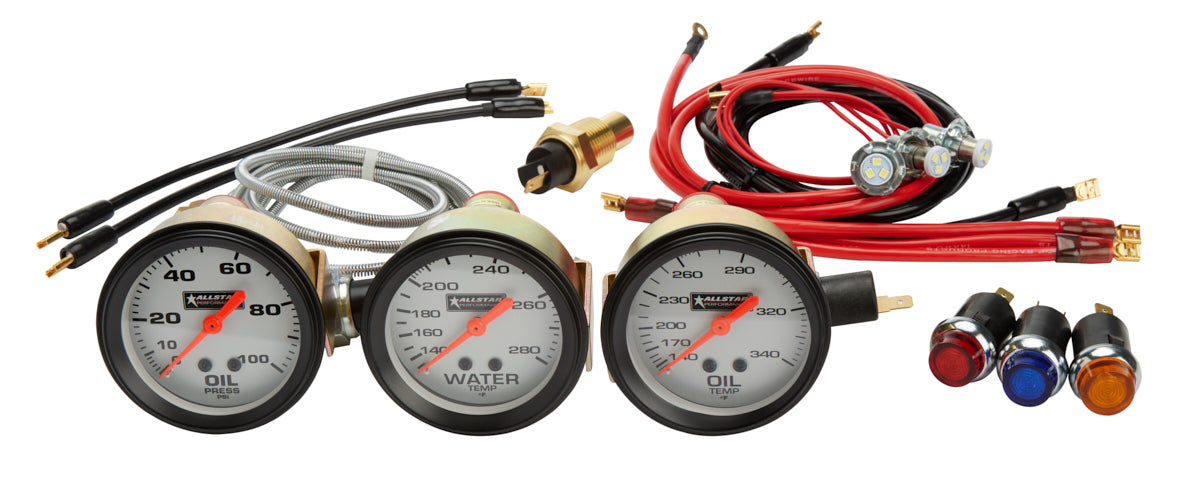 Allstar Performance Oil Pressure / Water Temperature Gauge Kit ALL80081