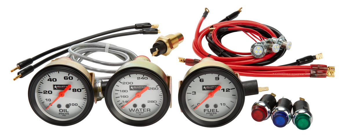 Allstar Performance Oil Pressure / Water Temperature Gauge Kit ALL80082