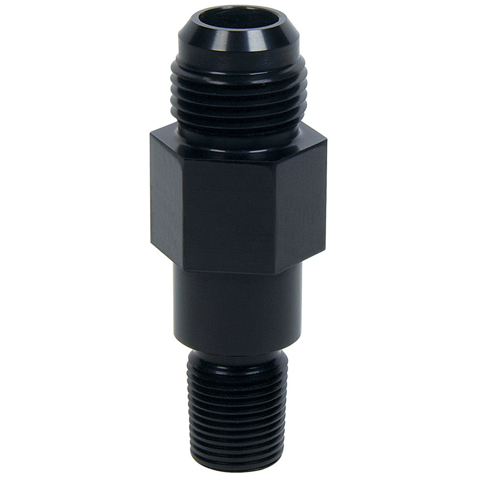 Allstar Performance Black Aluminum Oil Inlet Fitting 3/8NPT to -10 x 3in ALL90048