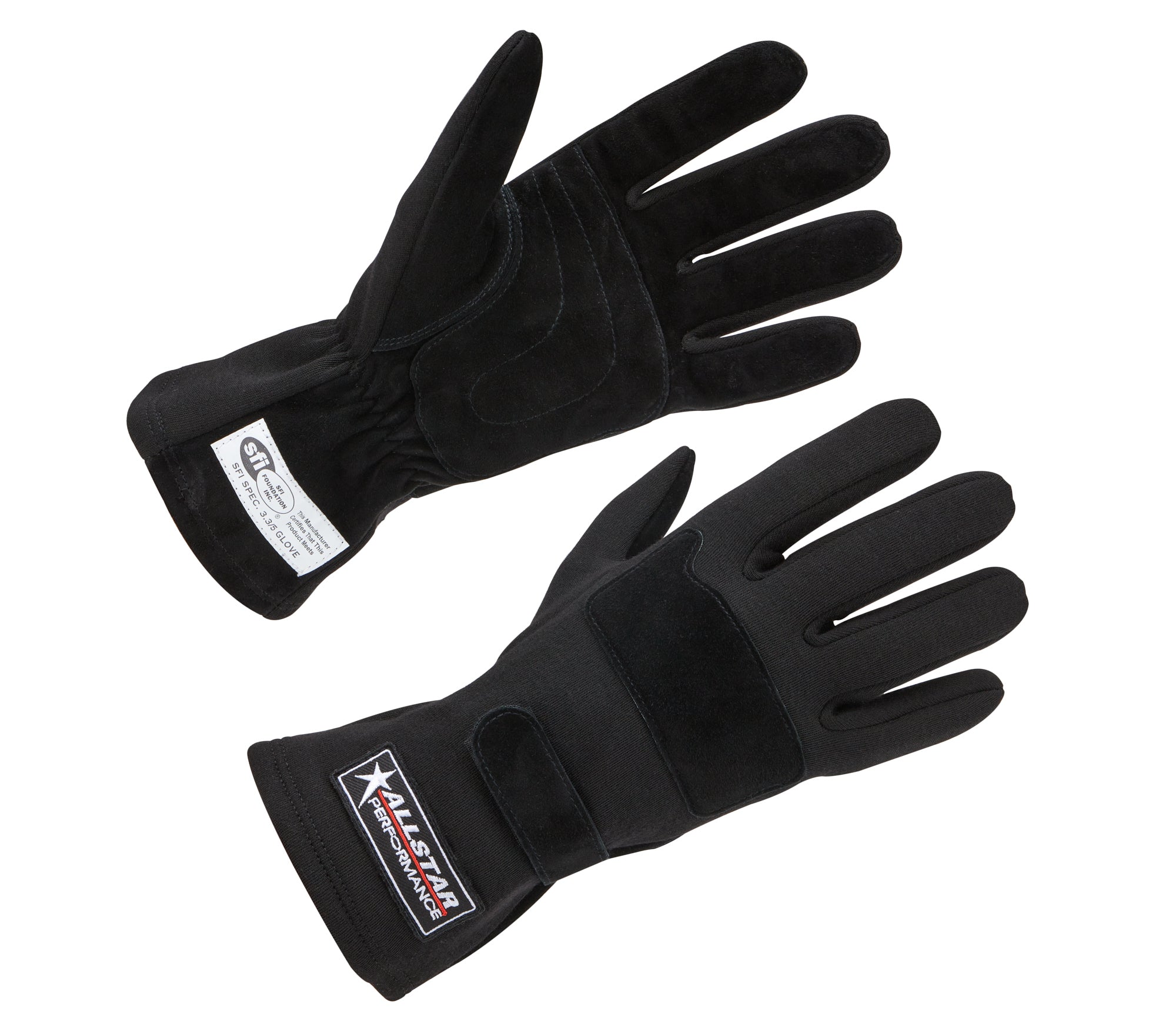 Allstar Performance Racing Gloves SFI 3.3/5 D/L Black Small ALL915011