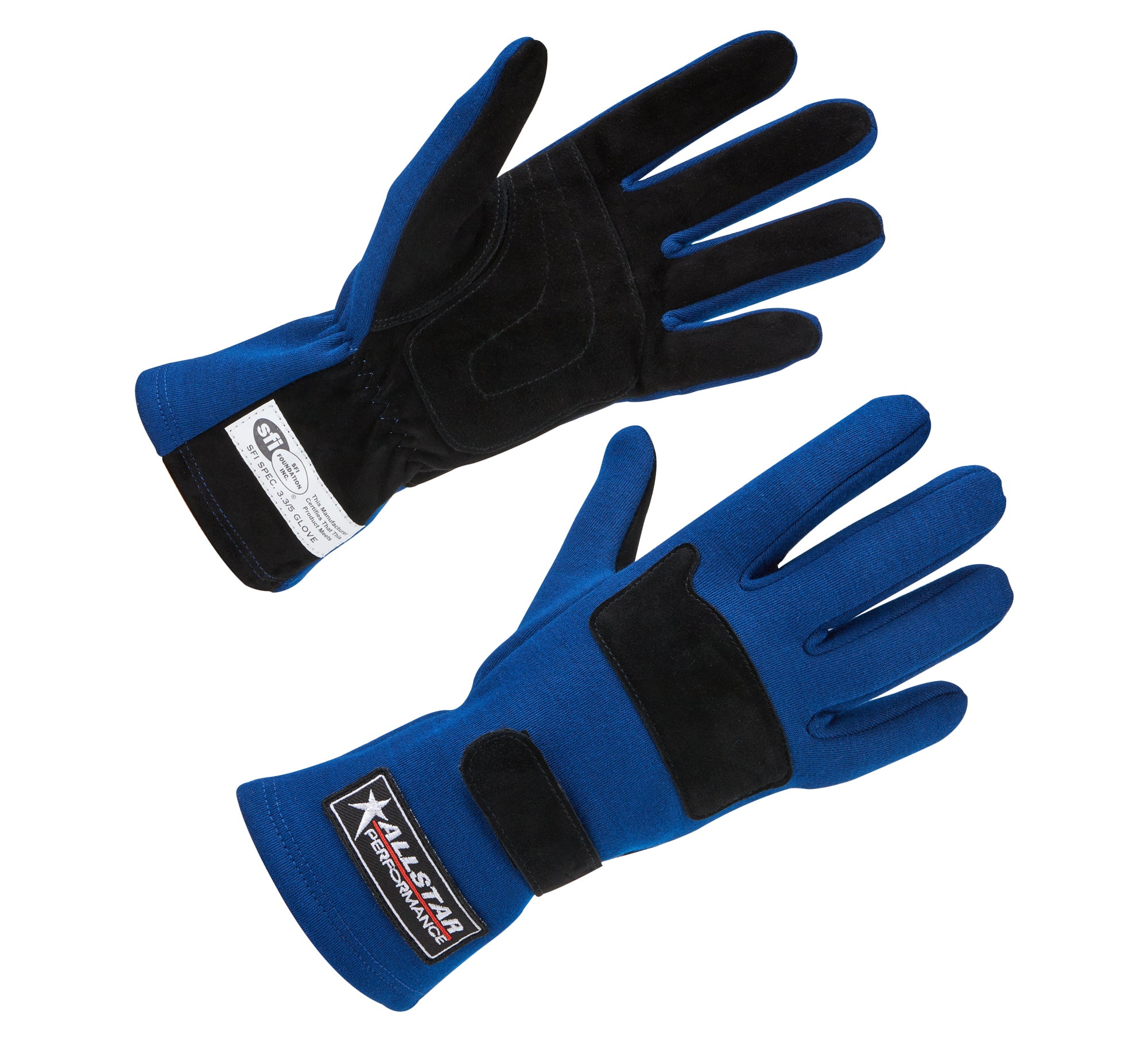 Allstar Performance Blue Racing Gloves SFI 3.3/5 D/L (Small) ALL915021