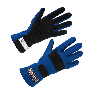 Allstar Performance Racing Gloves SFI 3.3/5 D/L Blue X-Large ALL915025