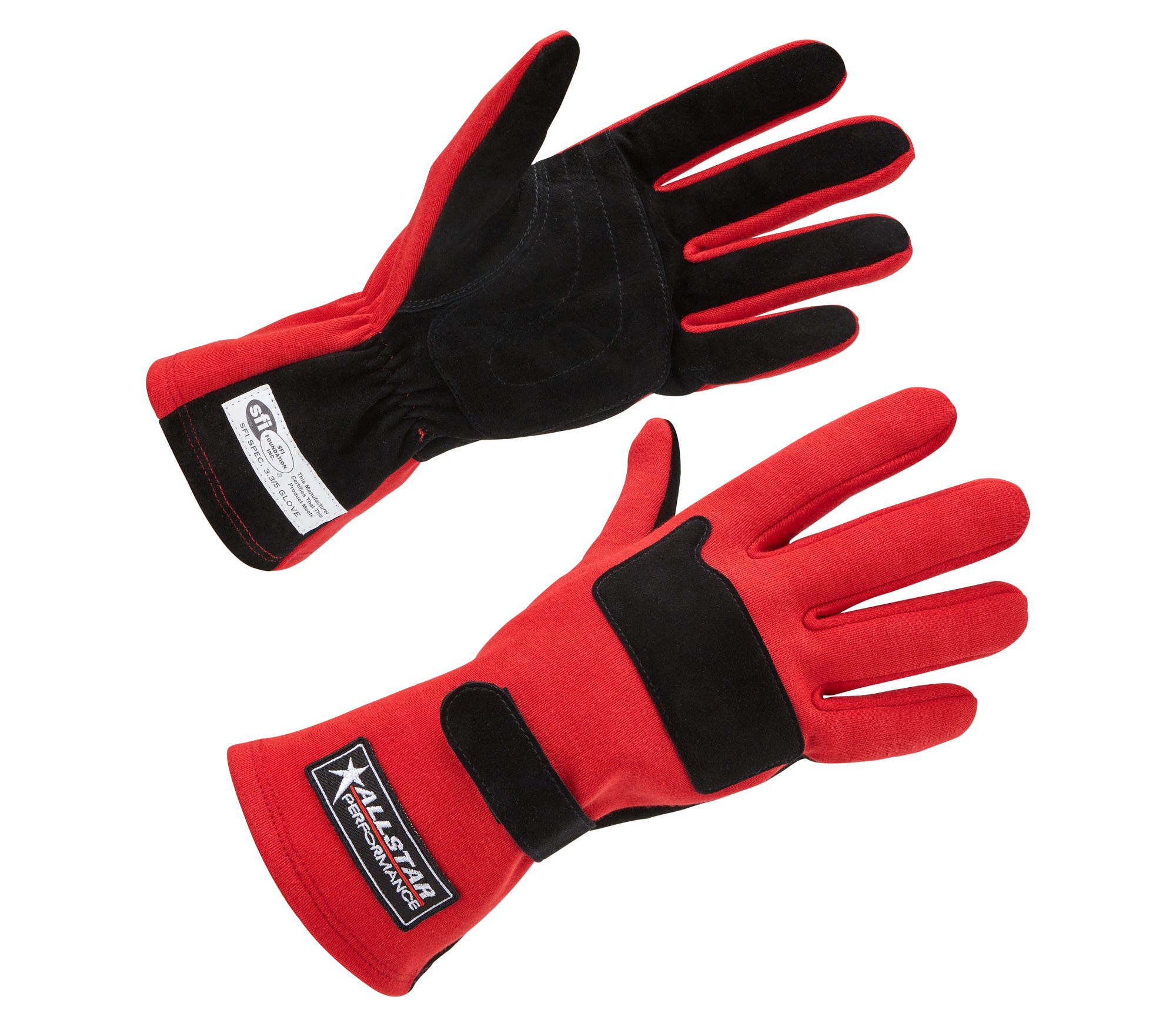 Allstar Performance Red Racing Gloves SFI 3.3/5 D/L Small ALL915071