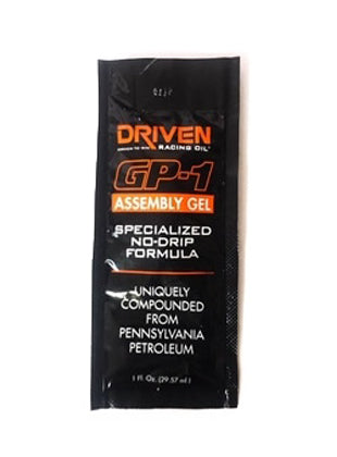 DRIVEN RACING OIL GP-1 Assembly GEL 1oz Packet No Drip Formula