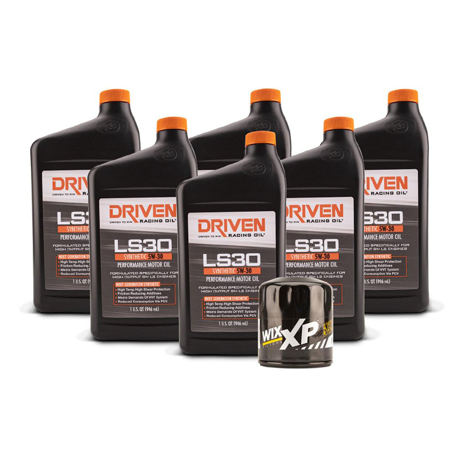 DRIVEN RACING OIL LS30 Oil Change Kit 97- 06 LS Engines 6 Qt