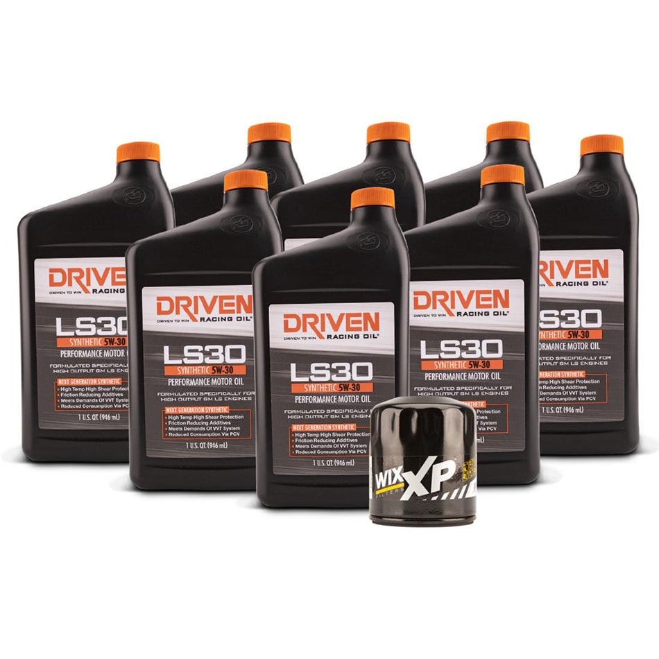 DRIVEN RACING OIL LS30 Oil Change Kit 07- LS Engines 8 Qt