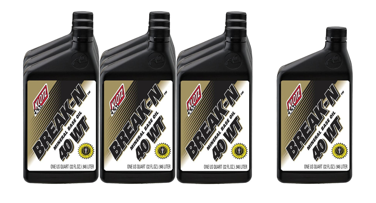 KLOTZ SYNTHETIC LUBRICANTS Break-N Mineral Base Oil 40WT Case 1 Quart