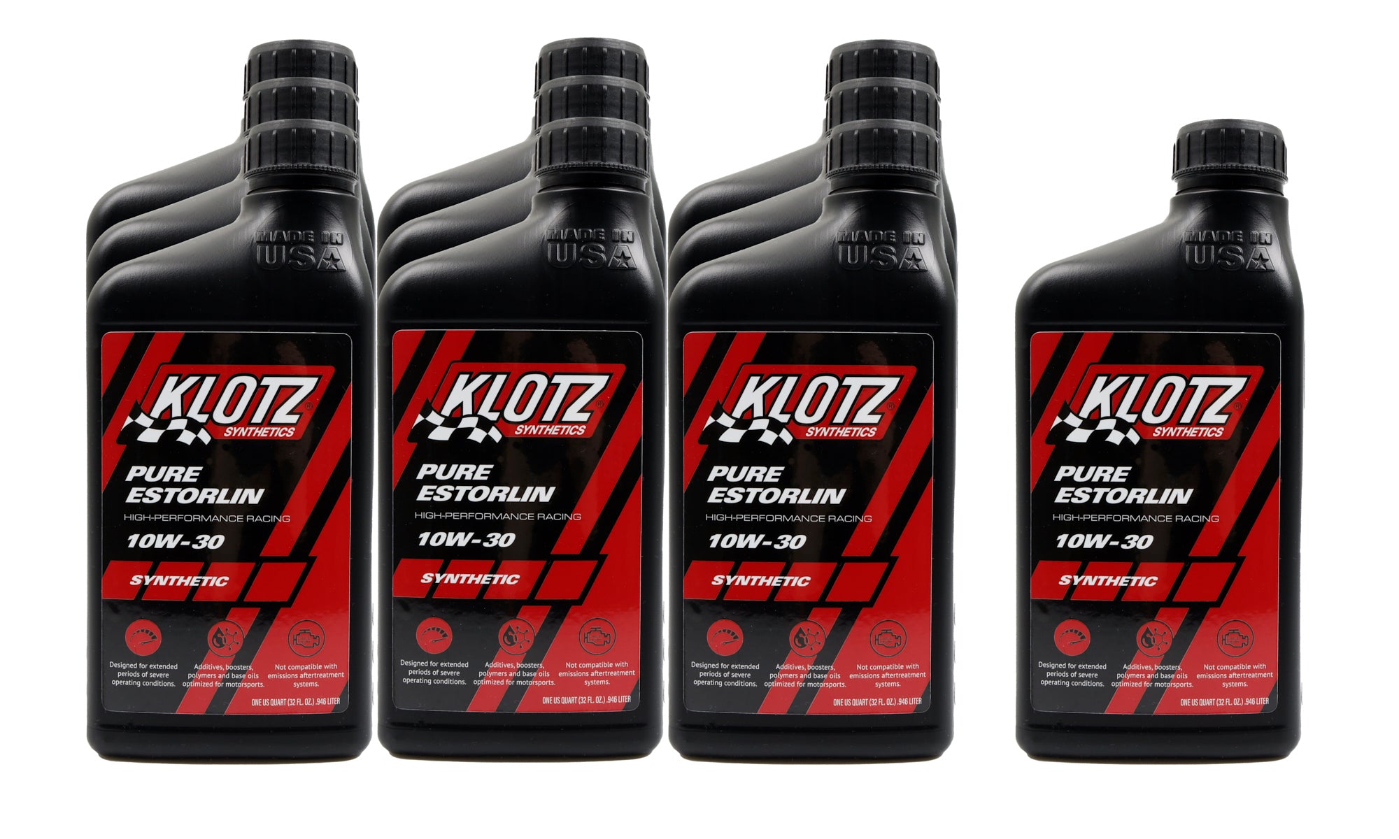 KLOTZ SYNTHETIC LUBRICANTS Pure Estorlin Synthetic Oil 10w30 Case 10x1 QT