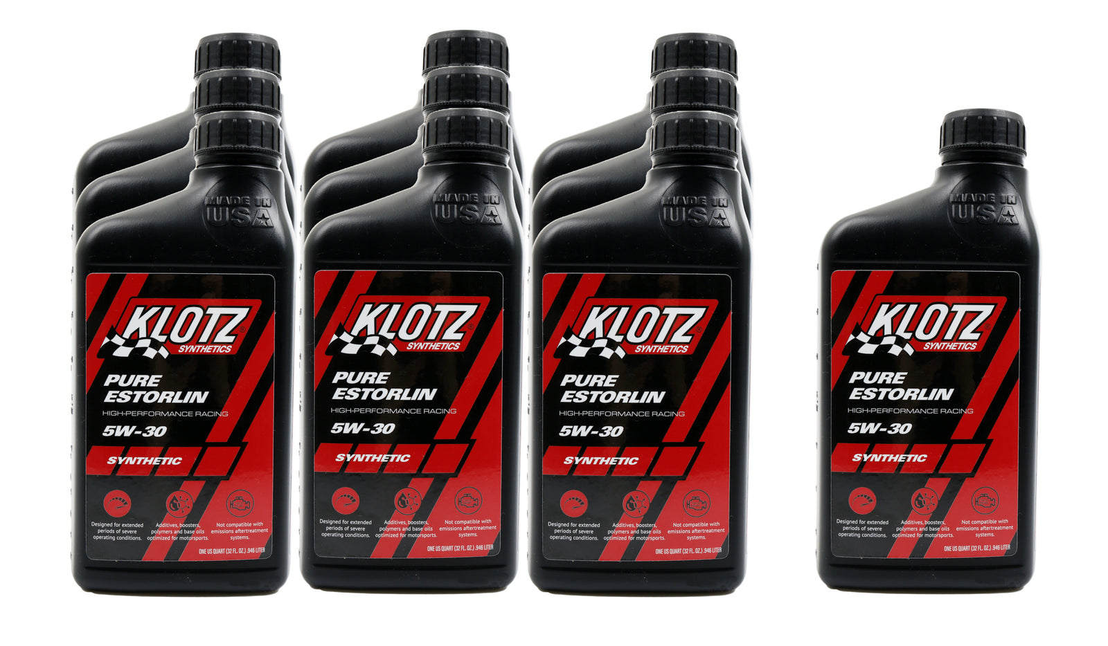 KLOTZ SYNTHETIC LUBRICANTS Pure Estorlin Synthetic Oil 5w30 Case 10x1 Quart