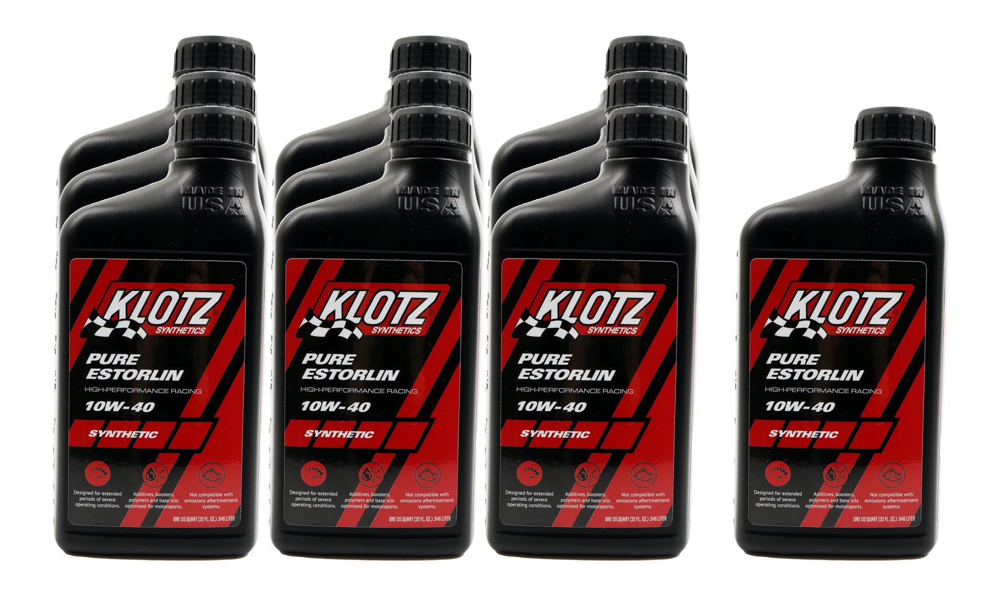 KLOTZ SYNTHETIC LUBRICANTS Pure Estorlin Synthetic Oil 10w40 Case 10x1 Qt