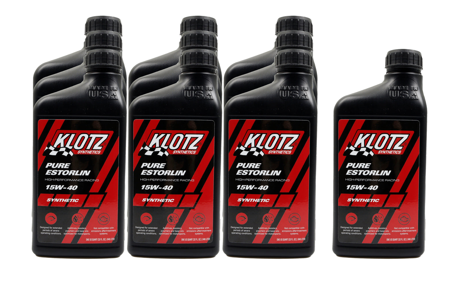 KLOTZ SYNTHETIC LUBRICANTS Pure Estorlin Synthetic Oil 15w40 Case 10x1 Qt