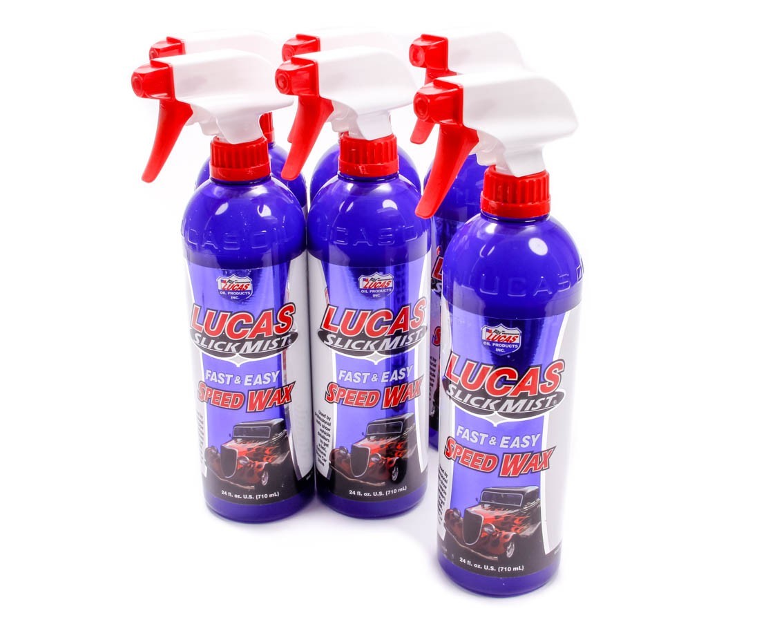 LUCAS OIL Slick Mist Exterior Speed Wax (Set of 6 x 24 Oz. Spray Bottle) 10160-6