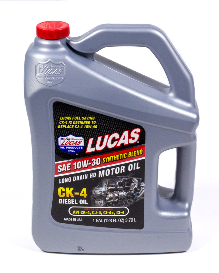 LUCAS OIL SAE 10W30 Synthetic Blend CK4 Diesel Oil (1 Gallon) LUC10282