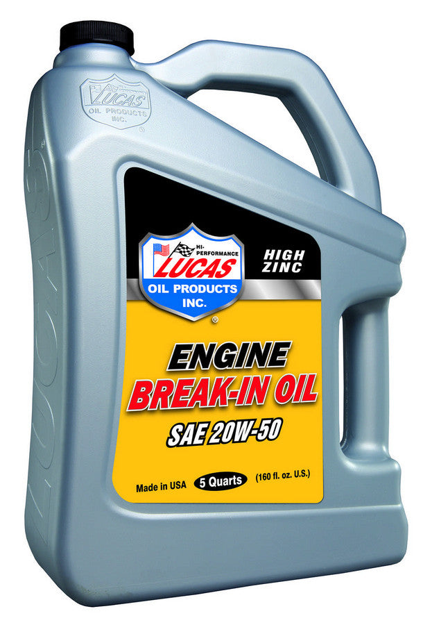 LUCAS OIL SAE 20W50 Break-In Oil (5 Qt. Bottle) LUC10636