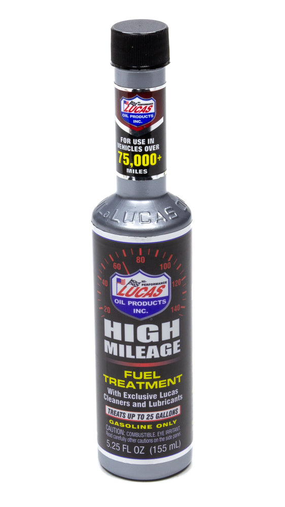 LUCAS OIL High Mileage Fuel Treatment System Cleaner Lubricant (5.25 Oz. Bottle) LUC10977