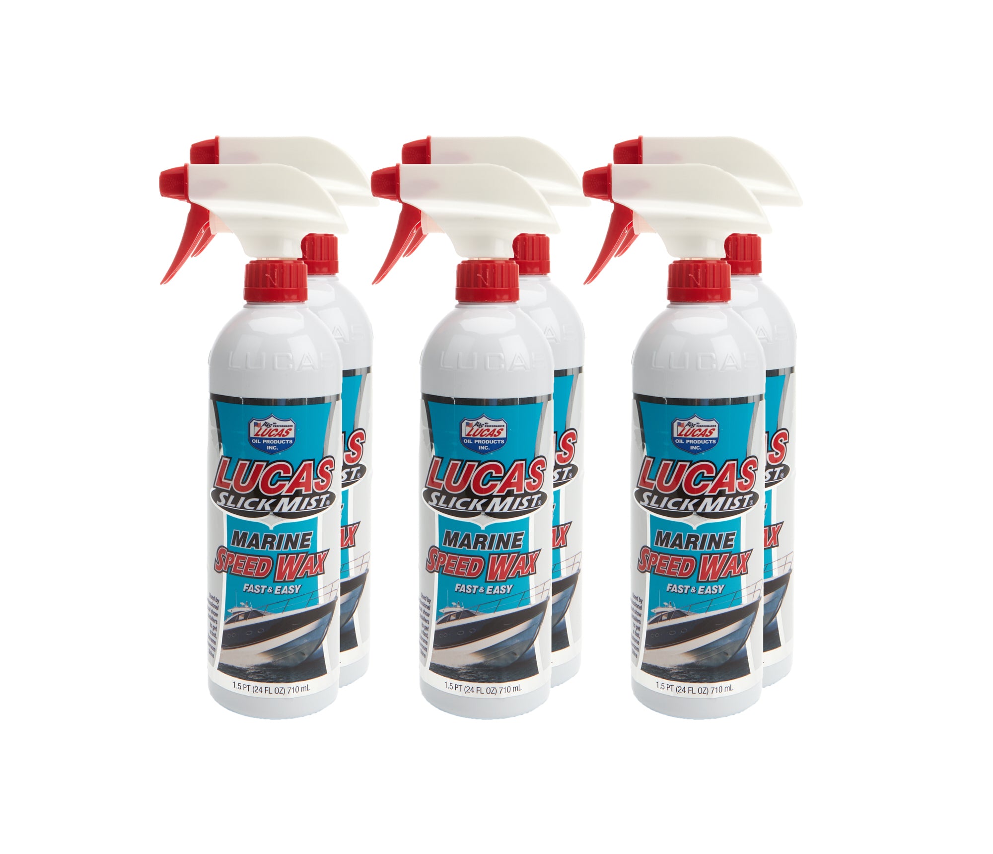 LUCAS OIL Slick Mist Marine Speed Wax (Set of 6 x 24 Oz. Bottle) 10980-6