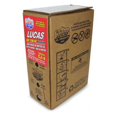 LUCAS OIL SAE 15W40 CK-4 Heavy Duty Synthetic Motor Oil (6 Gallon Bag In Box) 18065