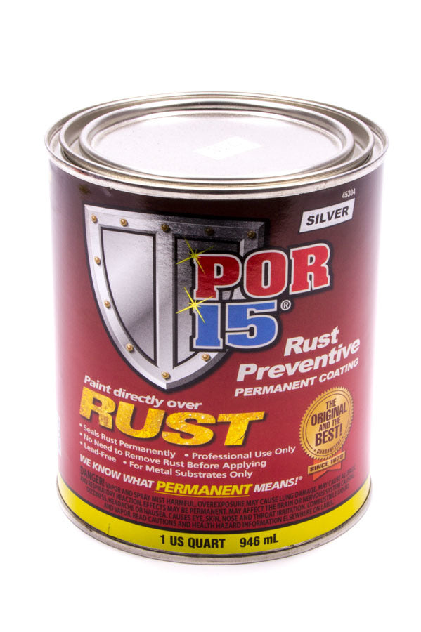 POR-15 Rust Preventive Permanent Coating Silver Paint (1 Qt) 45304