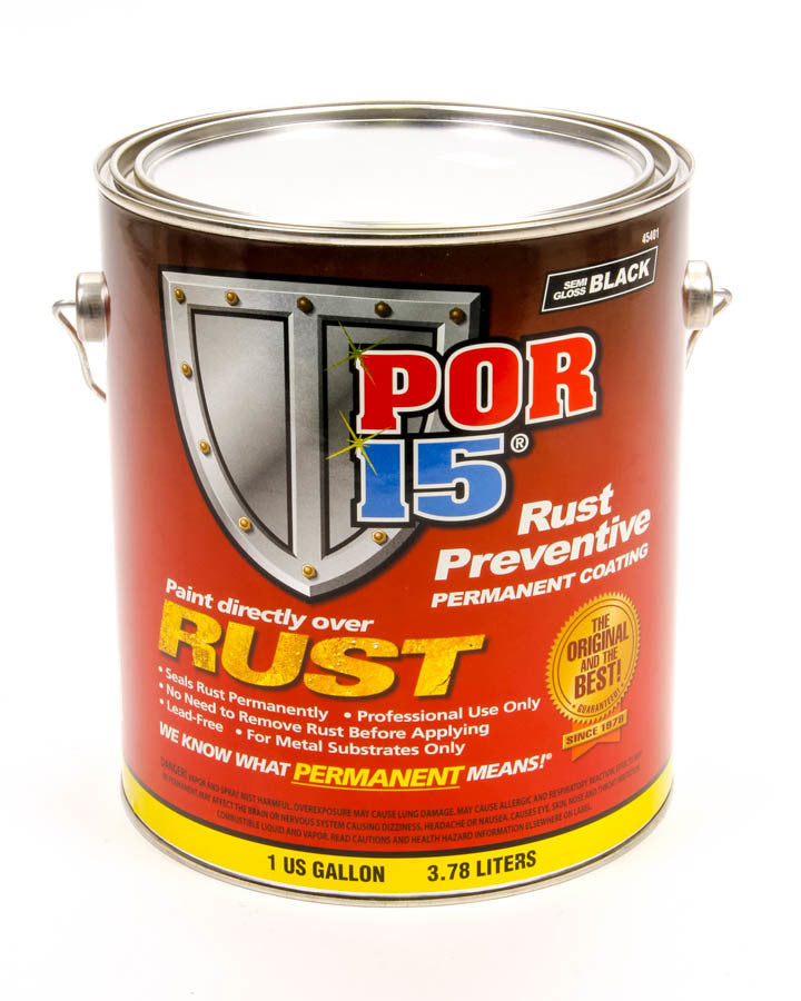 POR-15 Semi-Gloss Black Rust Preventive Coating (1 Gallon Can) 45401