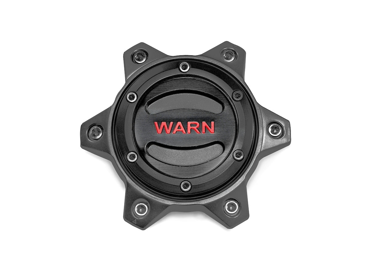 WARN 6 Lug Wheel Center Cap Black and Red 104483