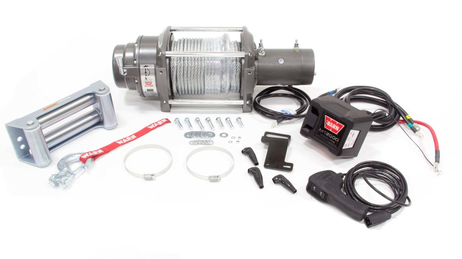 WARN M12000 Winch w/Roller & 125' Cable 17801