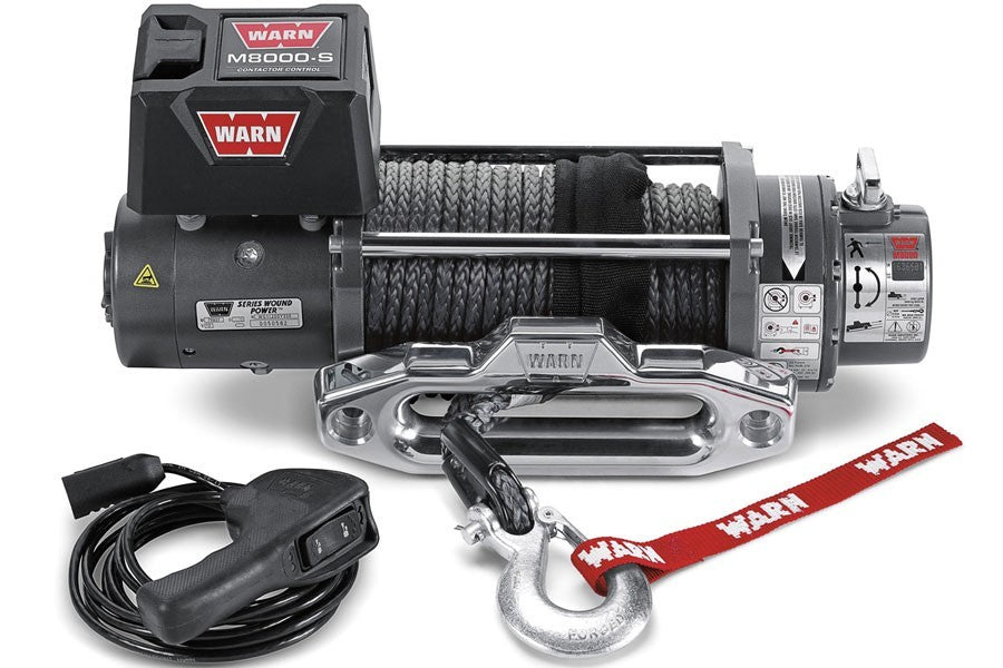 WARN M8000-S Winch with Syhthetic Rope 8000# 87800