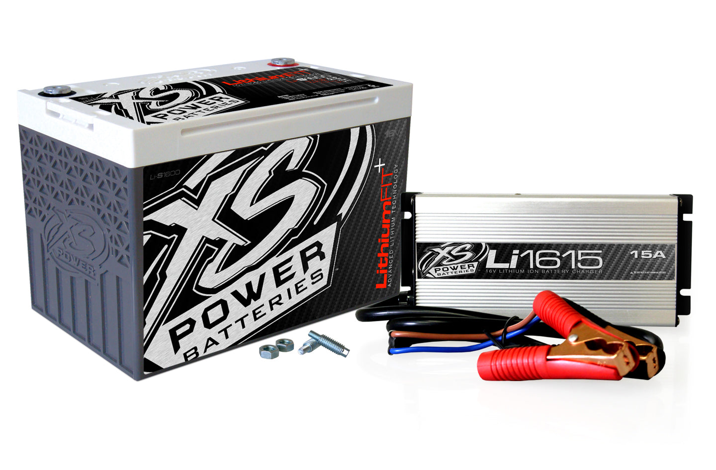 XS POWER BATTERY 16Volt Lithium Battery Charger Combo Kit