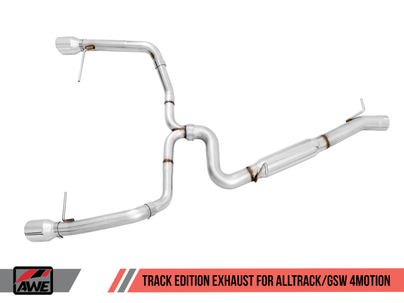 AWE Tuning Track Edition Exhaust Chrome Silver Tips for VW Golf Alltrack /Sportwagen 4Motion 3020-32044