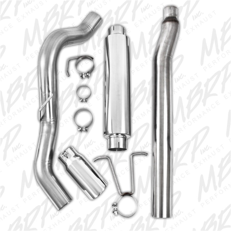 MBRP Single Side T409 Exhaust 4" Resonator Back For 11-16 Ford F-250/350/450 6.2L V8 S5246409