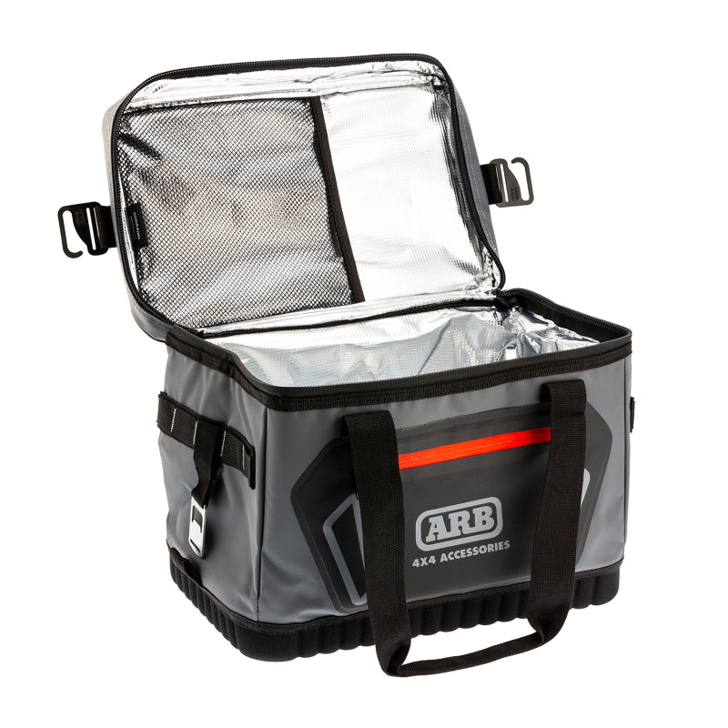 ARB Charcoal w/ Red Highlights Cooler Bag 15" L x 11" W x 9" 10100376