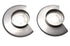 Kentrol 78-86 Jeep CJ Disc Brake Dust Cover Pair - Polished Silver