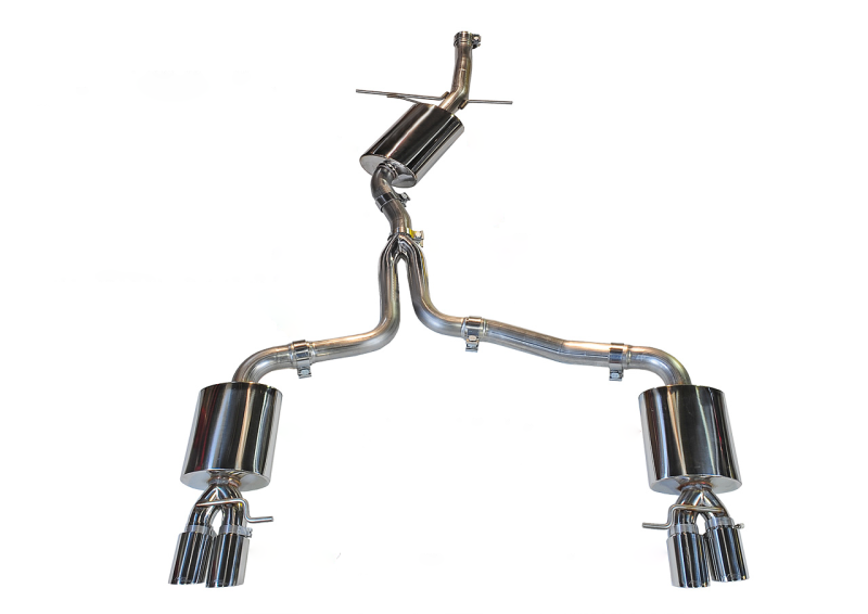 AWE Tuning Touring Edition Exhaust - Quad Outlet Polished Silver Tips for Audi B8 A5 2.0T 3015-42022