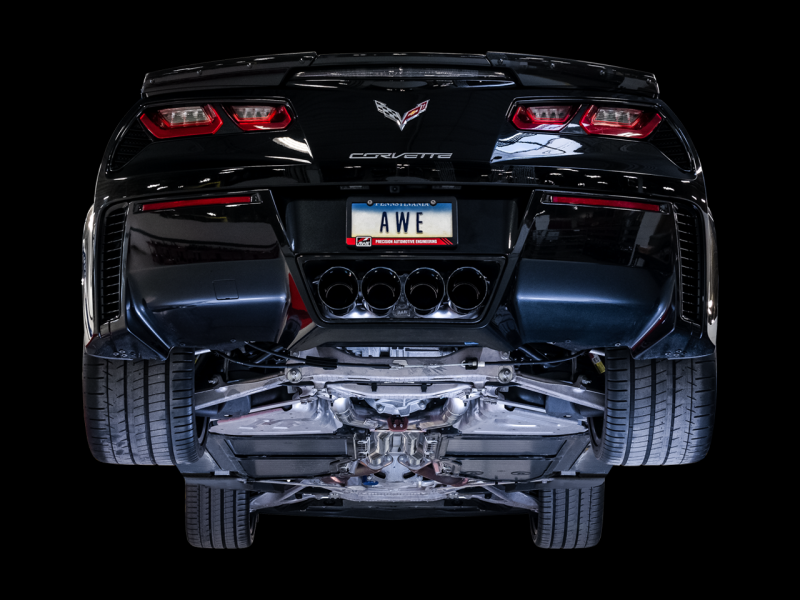 AWE Tuning Touring Edition Axle-Back Exhaust w/Black Tips for Chevy Corvette C7 Z06/ZR1 T 3015-43143