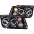 ANZO 1999-2005 Volkswagen Jetta Projector Headlights w/ Halo Black (CCFL)